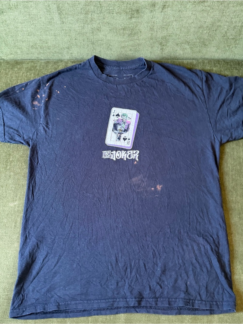 DC Navy T-Shirt with Joker Card Graphic